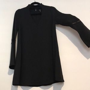 Lucca black long sleeve dress